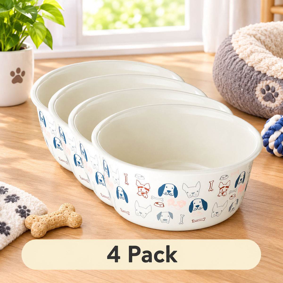Kawaii Stainless Steel Pet Bowl