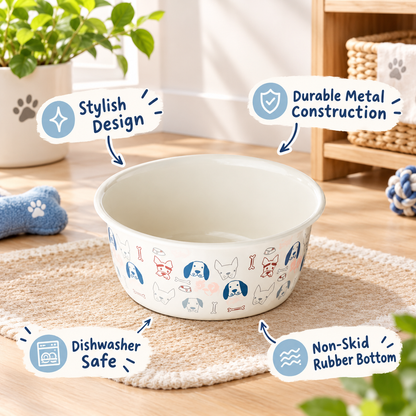 Kawaii Stainless Steel Pet Bowl